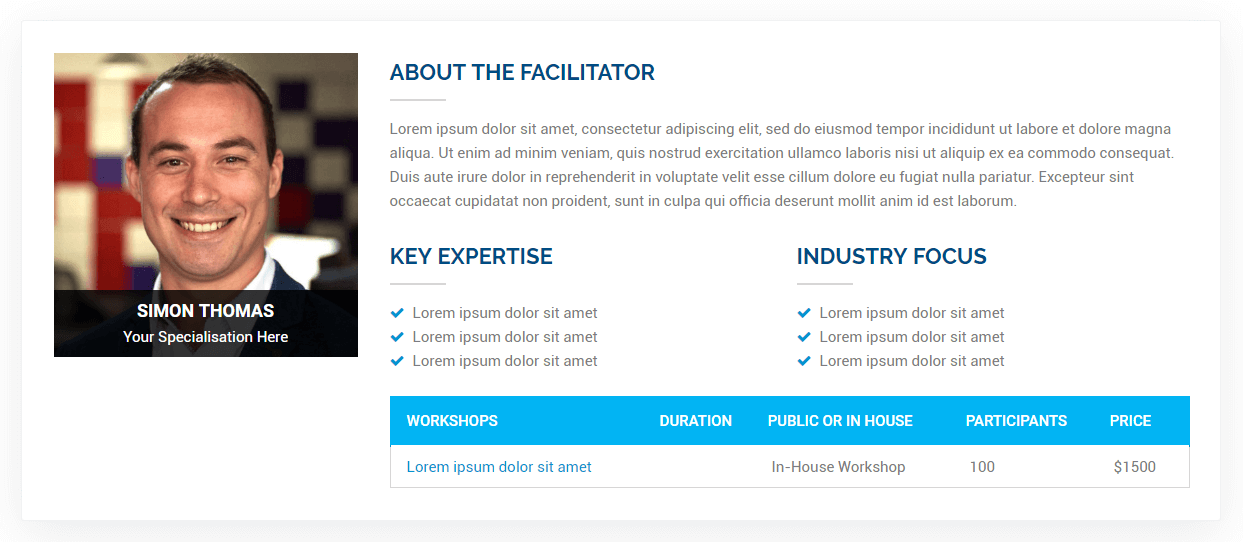 Facilitator Profile